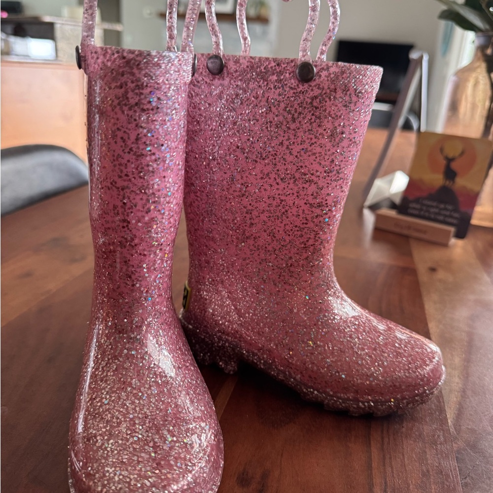Western Chief Pink Glitter Boots 8T